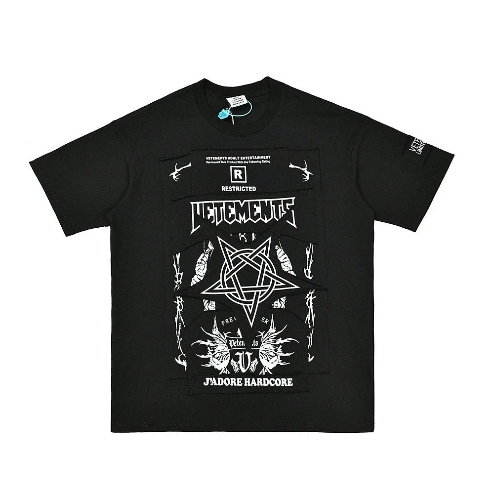 Vetements Vetements Black/White Printed T-Shirt Black - 1