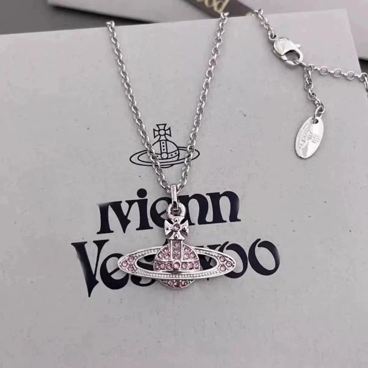 Vivienne Westwood Vivienne Westwood Orb Pink Necklace Jewelry Pink - 1