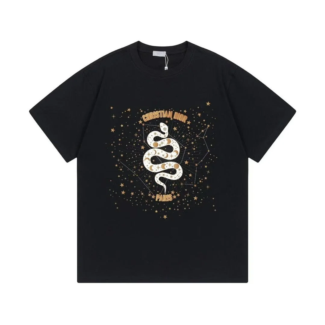 Dior Christian Dior Snake Print Black T-Shirt Black - 1