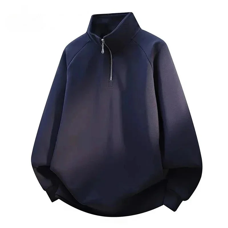 Other Unisex Navy Half-Zip Hoodie Sweatshirt Navy - 1