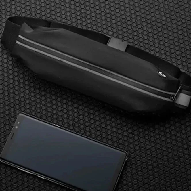 Other Black Waist Bag with Reflective Stripes Black - 1