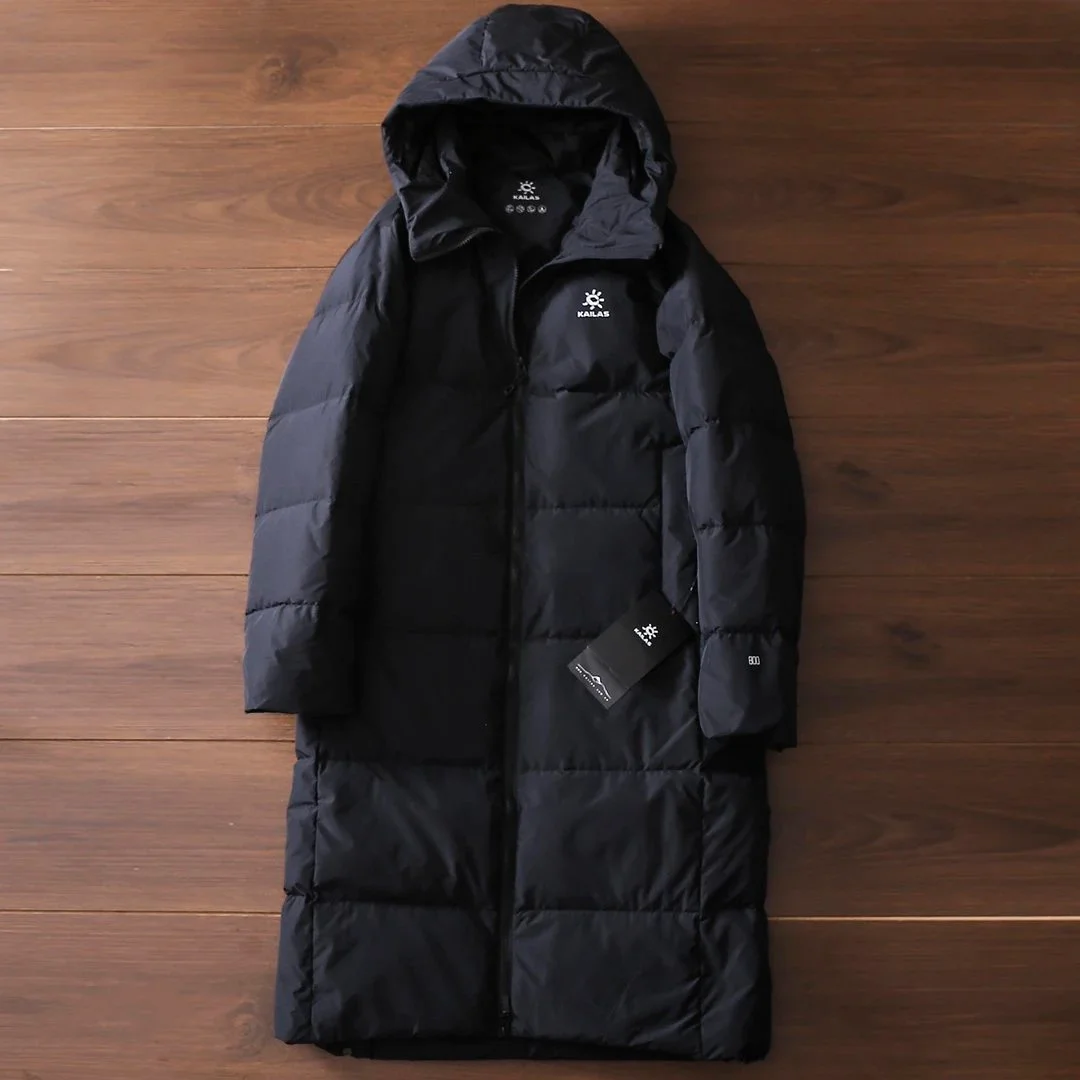 Other Black Long Puffer Coat with Hood Black - 1
