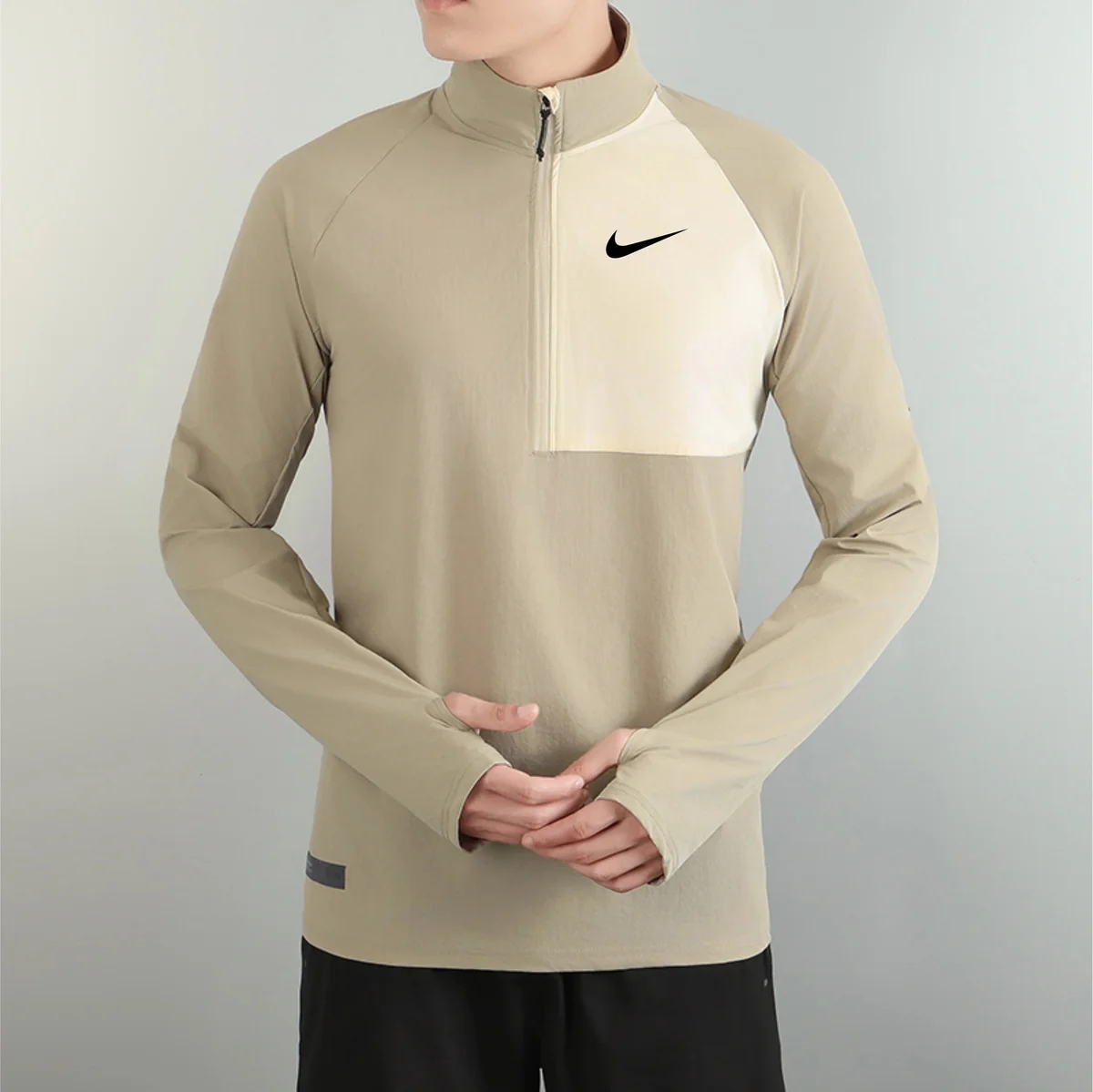 Nike Nike Air Tech Fleece Half-Zip Top Beige Sporty Beige - 1