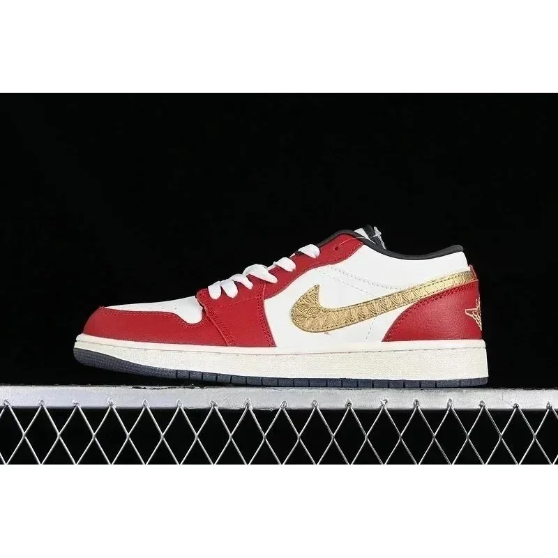 Nike Nike Air Jordan 1 Low Gym Red Gold Sneakers Red - 1