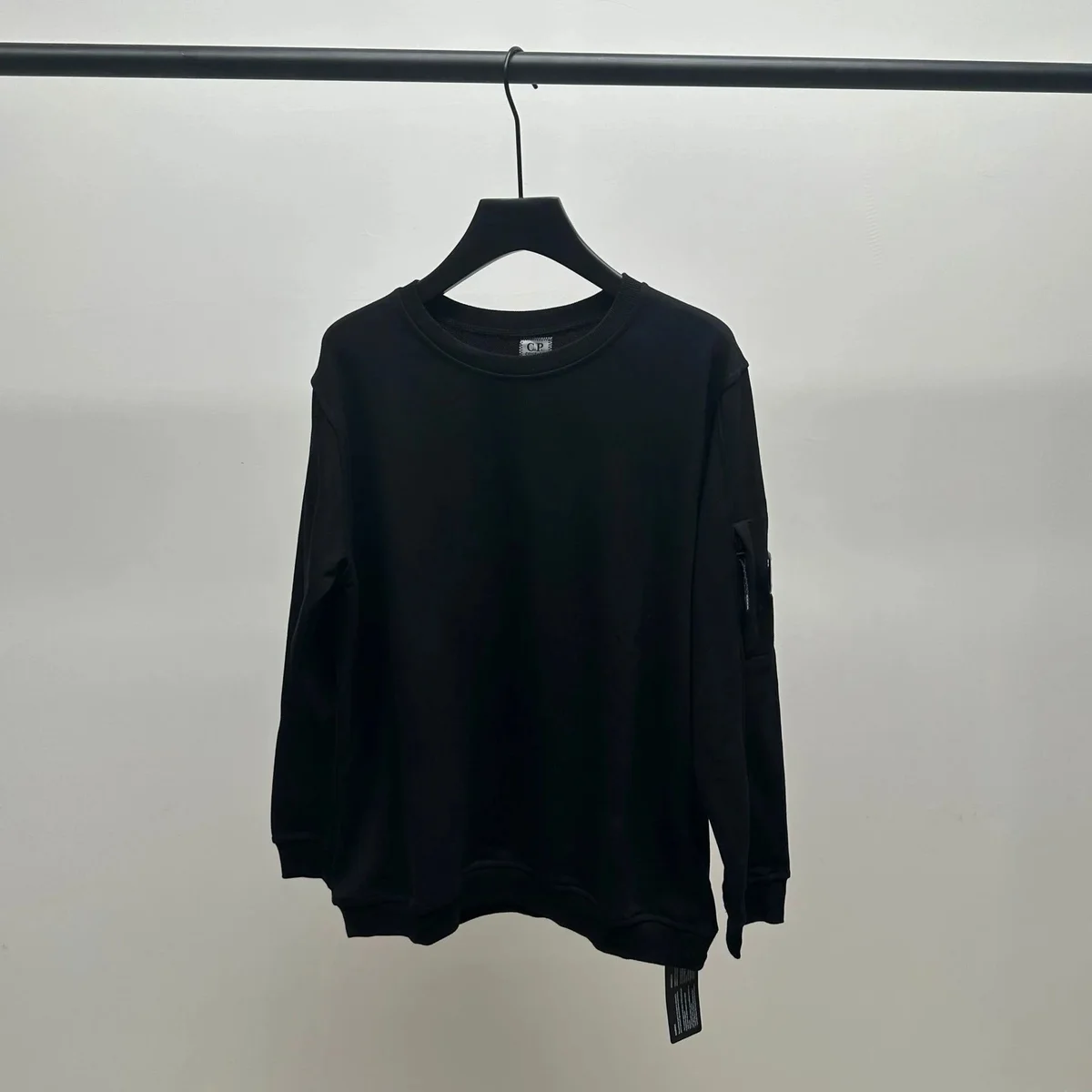 CP Company CP Company Black Round Neck Sweatshirt Black - 1