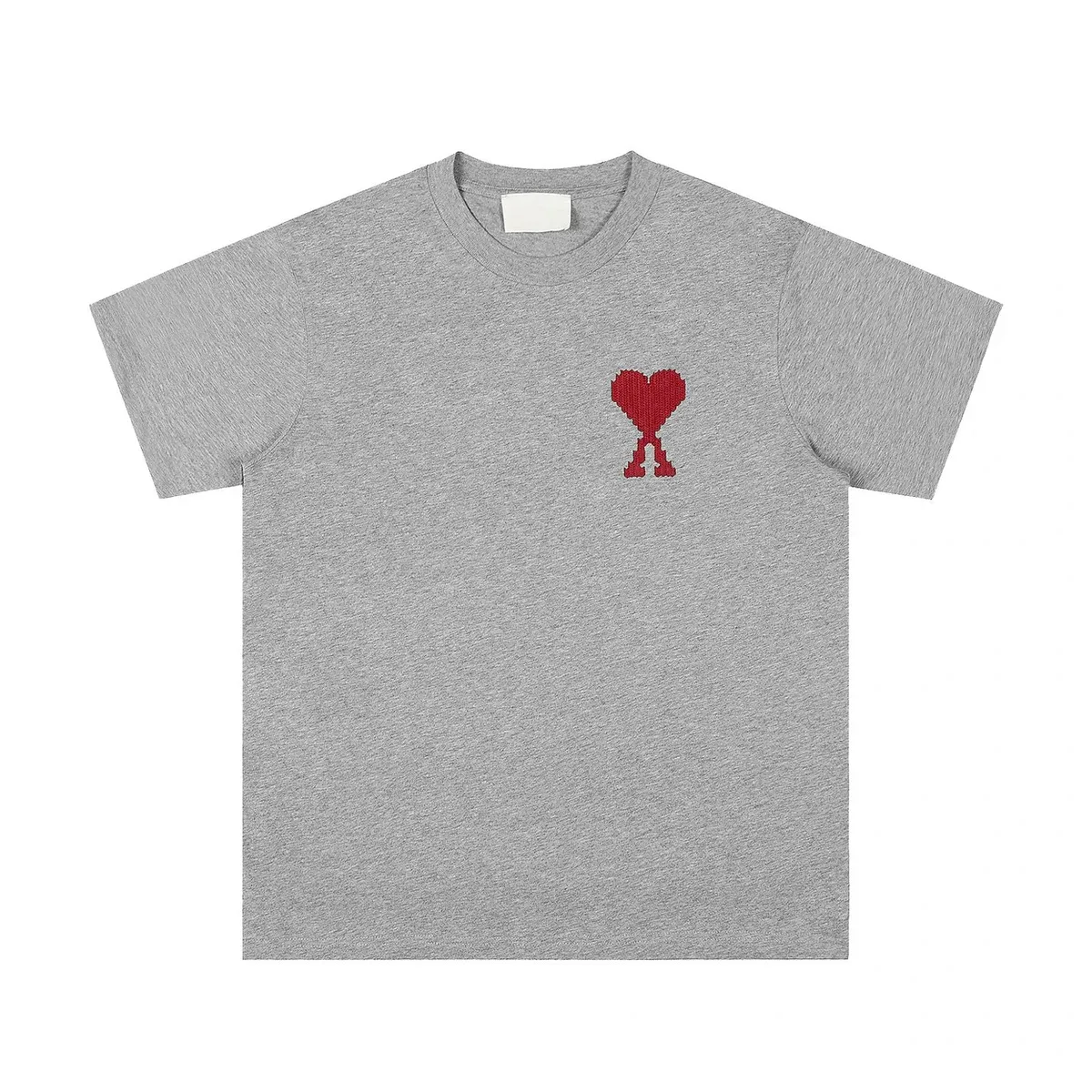 Ami Paris Ami Paris Grey AM Heart T-Shirt Grey - 1