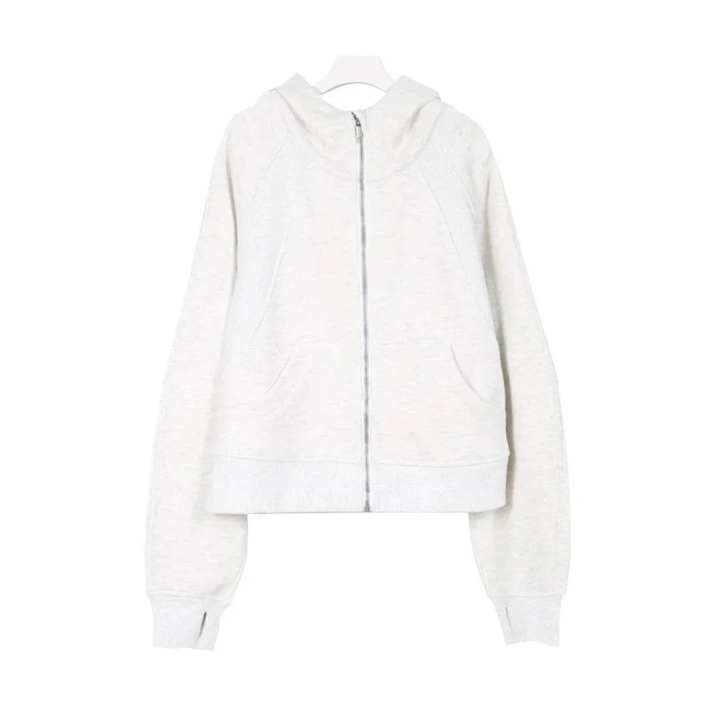 Other Unisex Grey Relaxed Full-Zip Hoodie Grey - 1