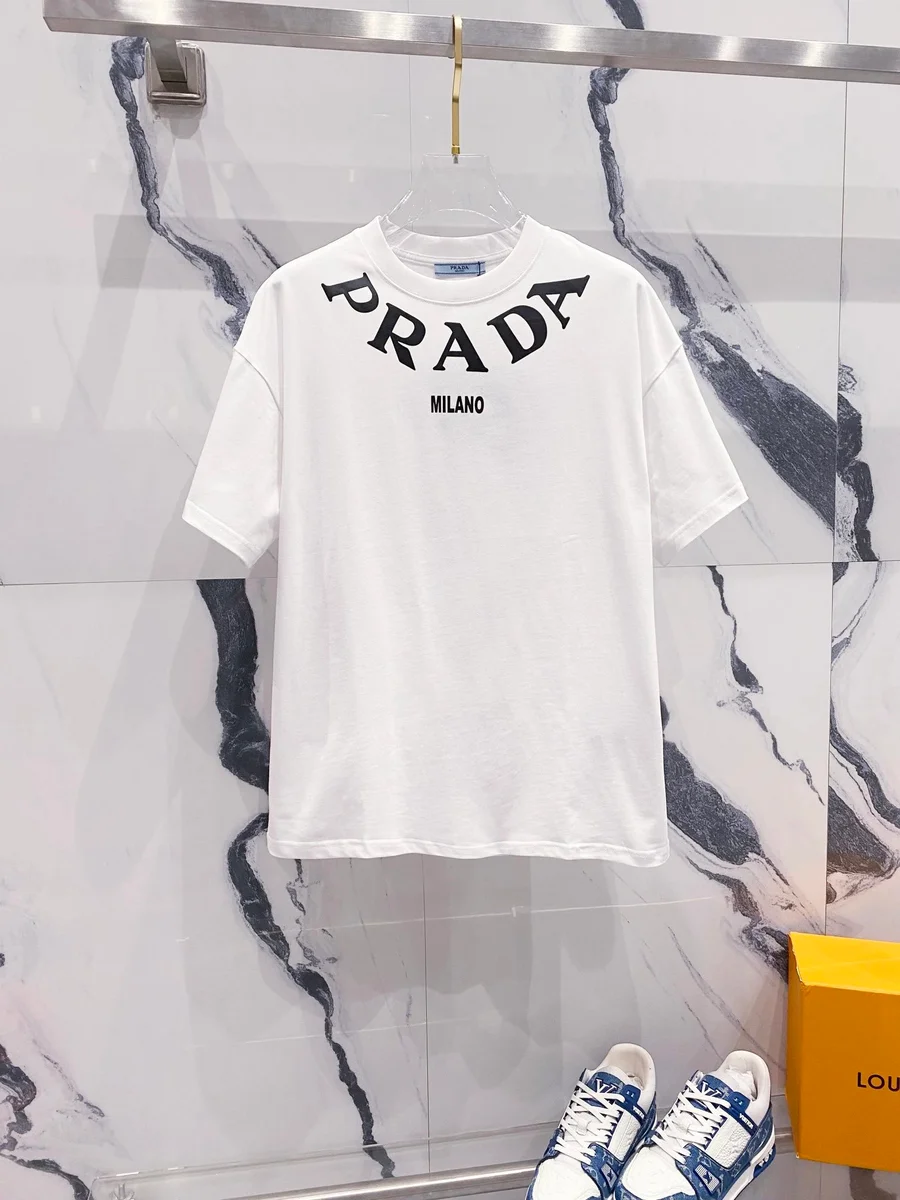 Prada Prada White/Black Logo T-Shirt White