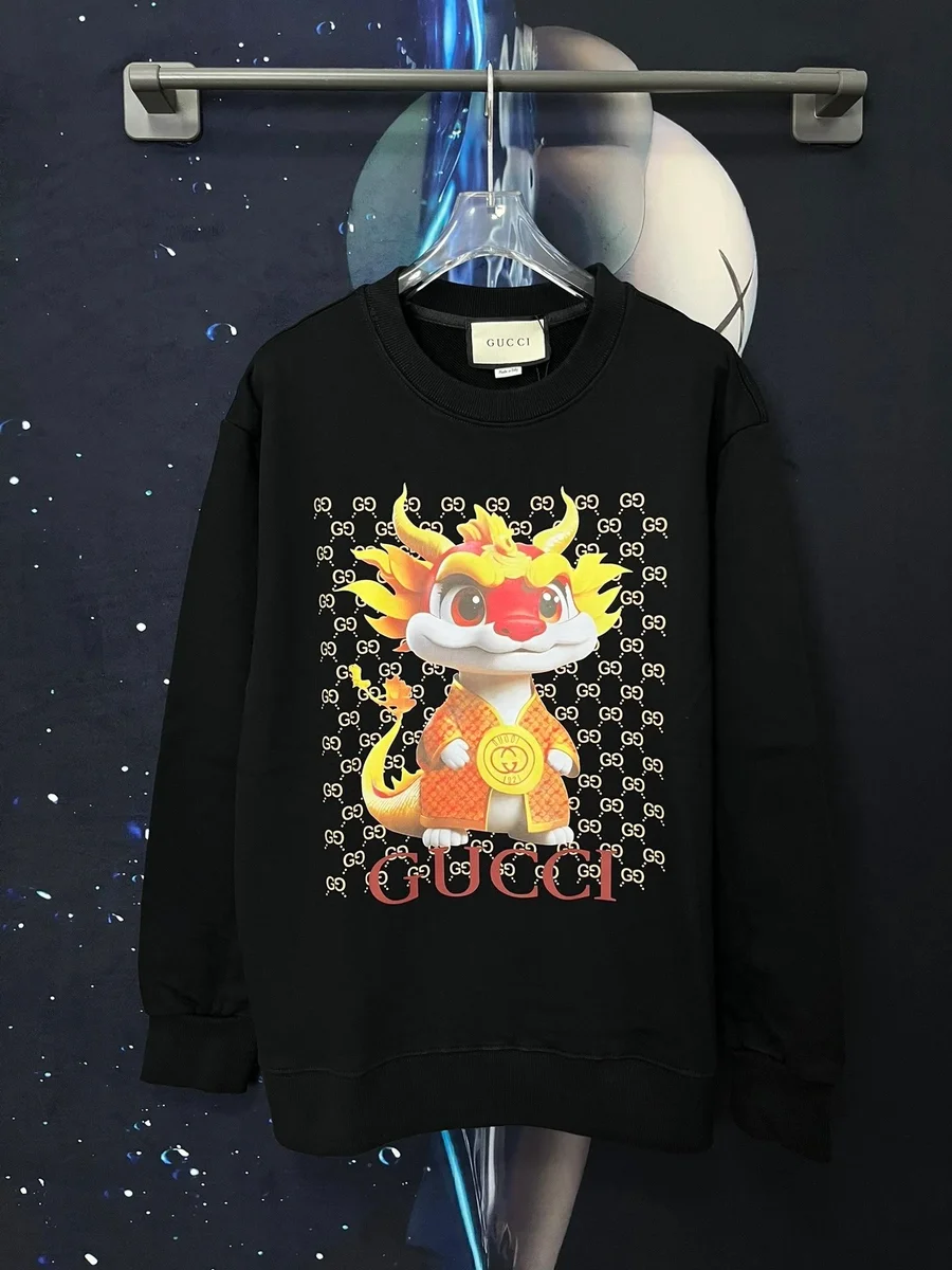 Gucci Gucci GG Supreme Black/Gold Dragon Sweatshirt Black