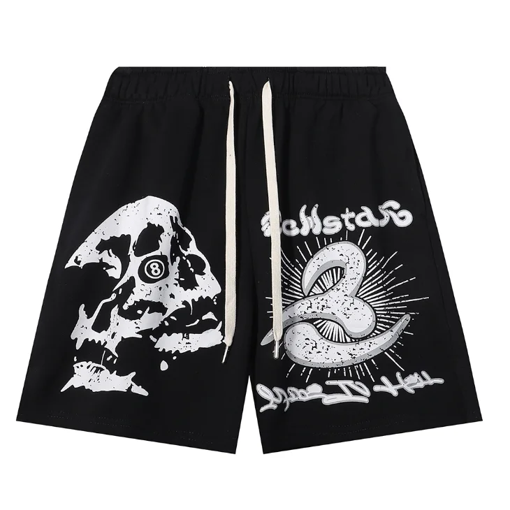 Trapstar Trapstar Black Skull & Snake Print Shorts Black - 1