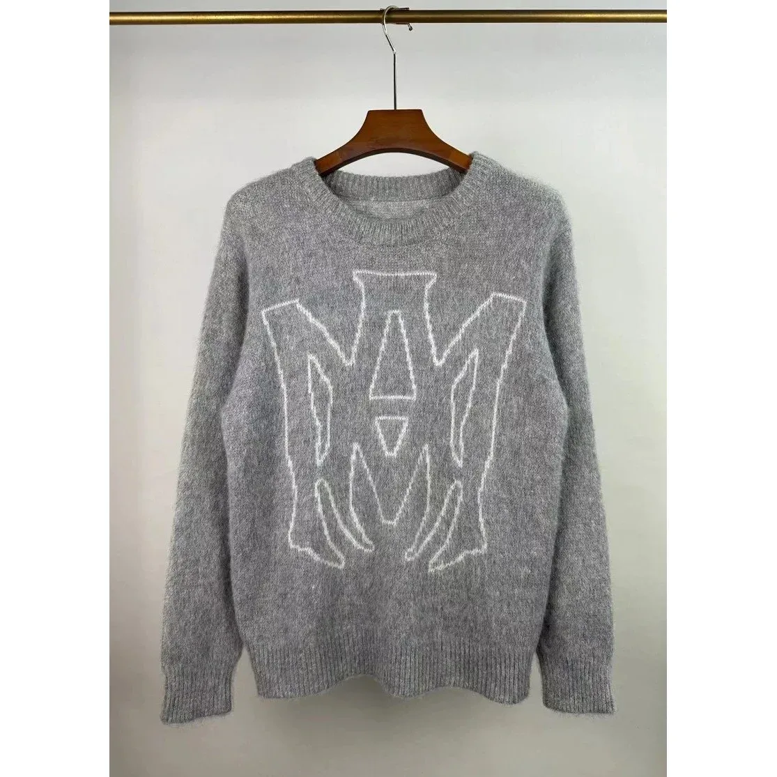 Maison Mihara Yasuhiro Maison Mihara Yasuhiro MMY Heather Grey Sweater Grey - 1