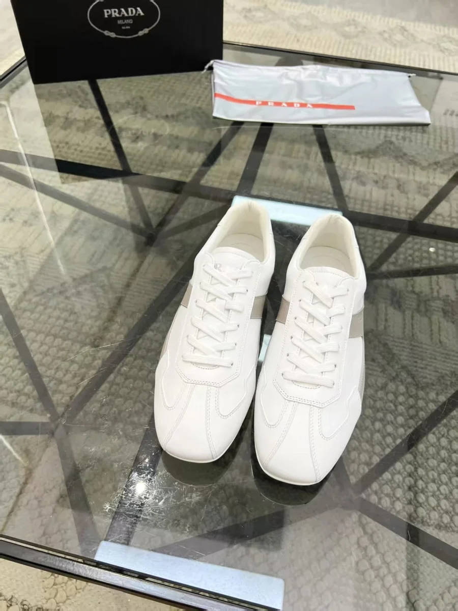 Prada Prada White Leather Sneakers White - 1