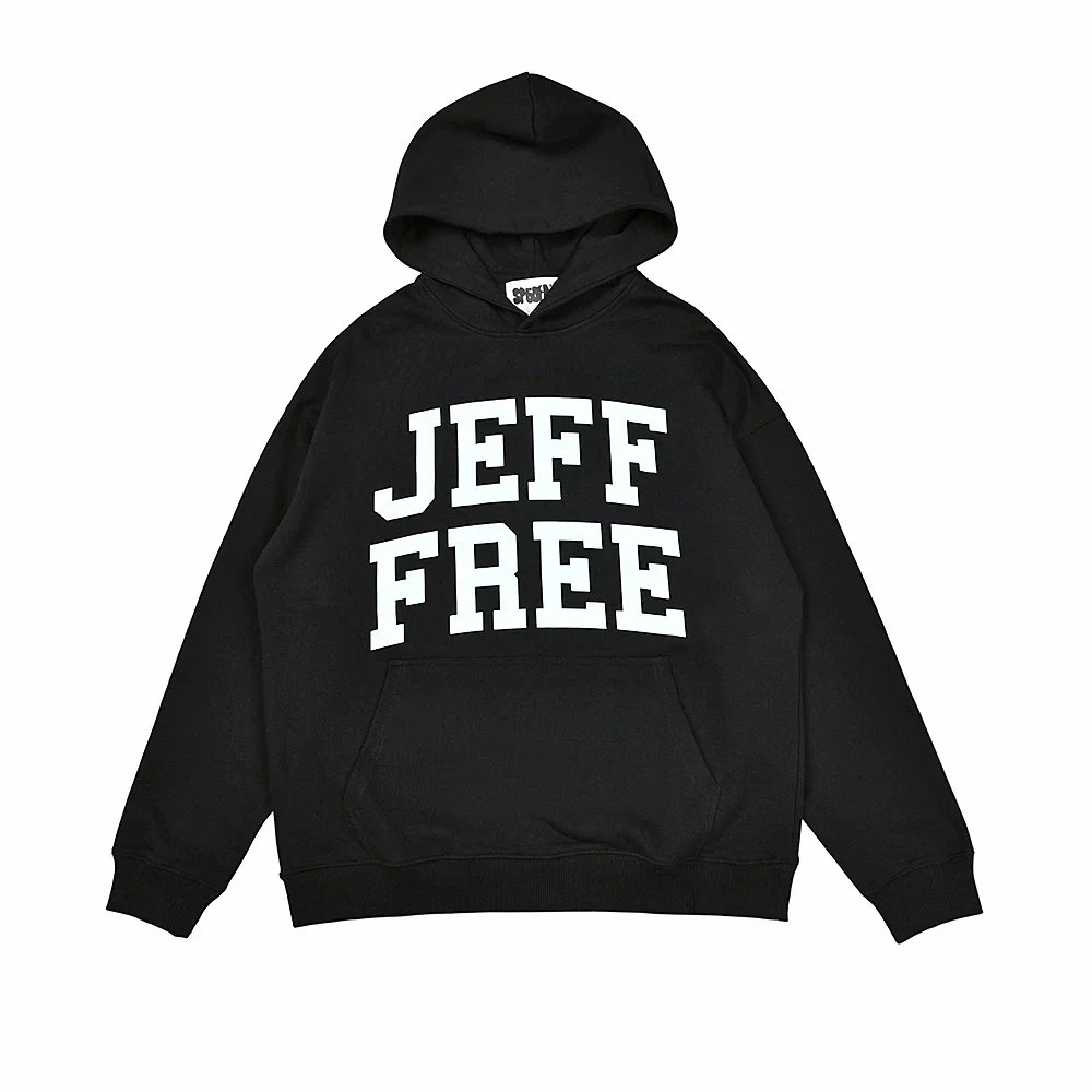 Other Black 'JEFF FREE' Oversized Hoodie Black - 1