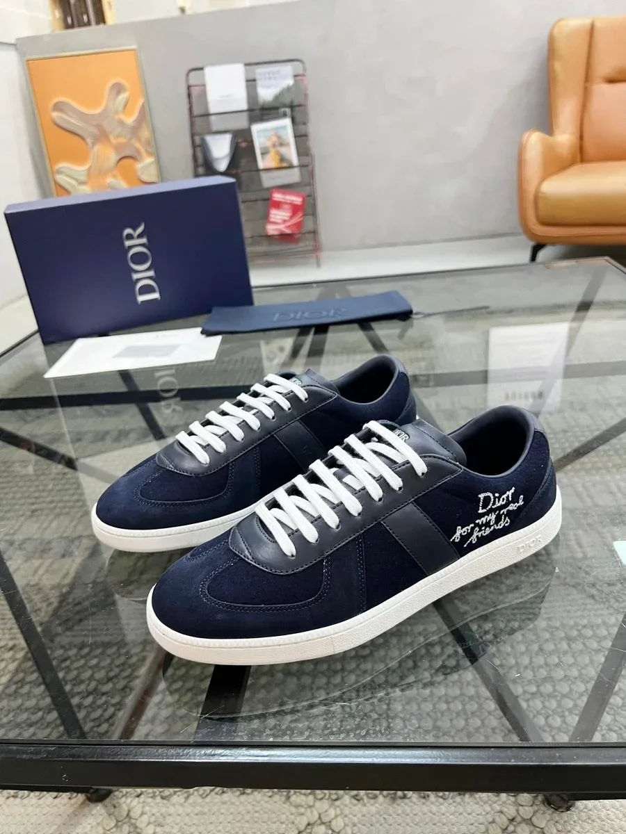 Dior Dior Air Force 1 Navy Suede Low Sneakers Navy