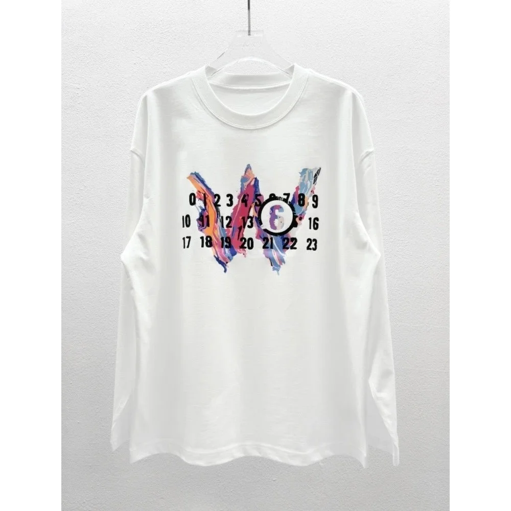 Other White Abstract Print Oversized T-Shirt White - 1
