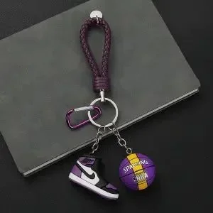 Other Keychain with Nike Air Force 1 & Basketball Purple - 1