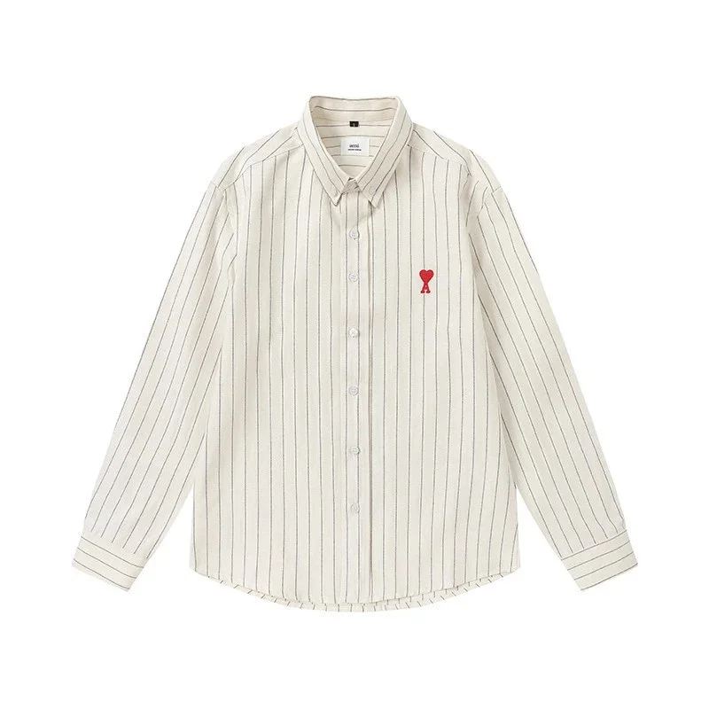 MM6 Maison Margiela MM6 Maison Margiela Apricot Striped Long Sleeve Shirt Cream