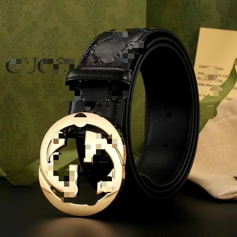 Gucci Gucci Interlocking G Belt Black Leather Belt Black - 1