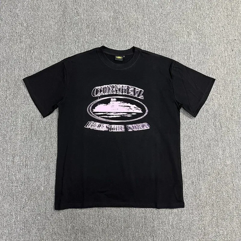 Other Black 'Corvette' T-Shirt with Pink Print Black - 1