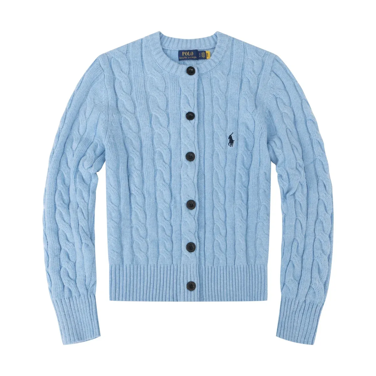 Polo Ralph Lauren Polo Ralph Lauren Cable Knit Cardigan Light Blue Blue - 1