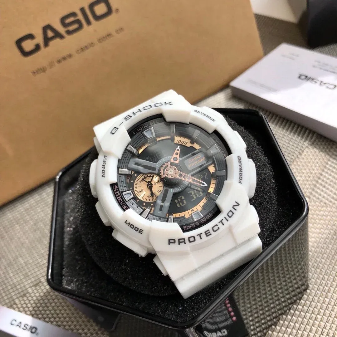 Casio Casio G-Shock GA-100 White Rose Gold Watch White - 1