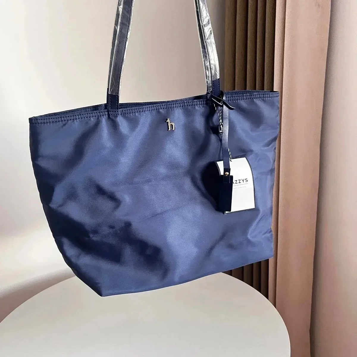 Other Navy Blue Tote Bag with Gold 'h' Logo Navy - 1