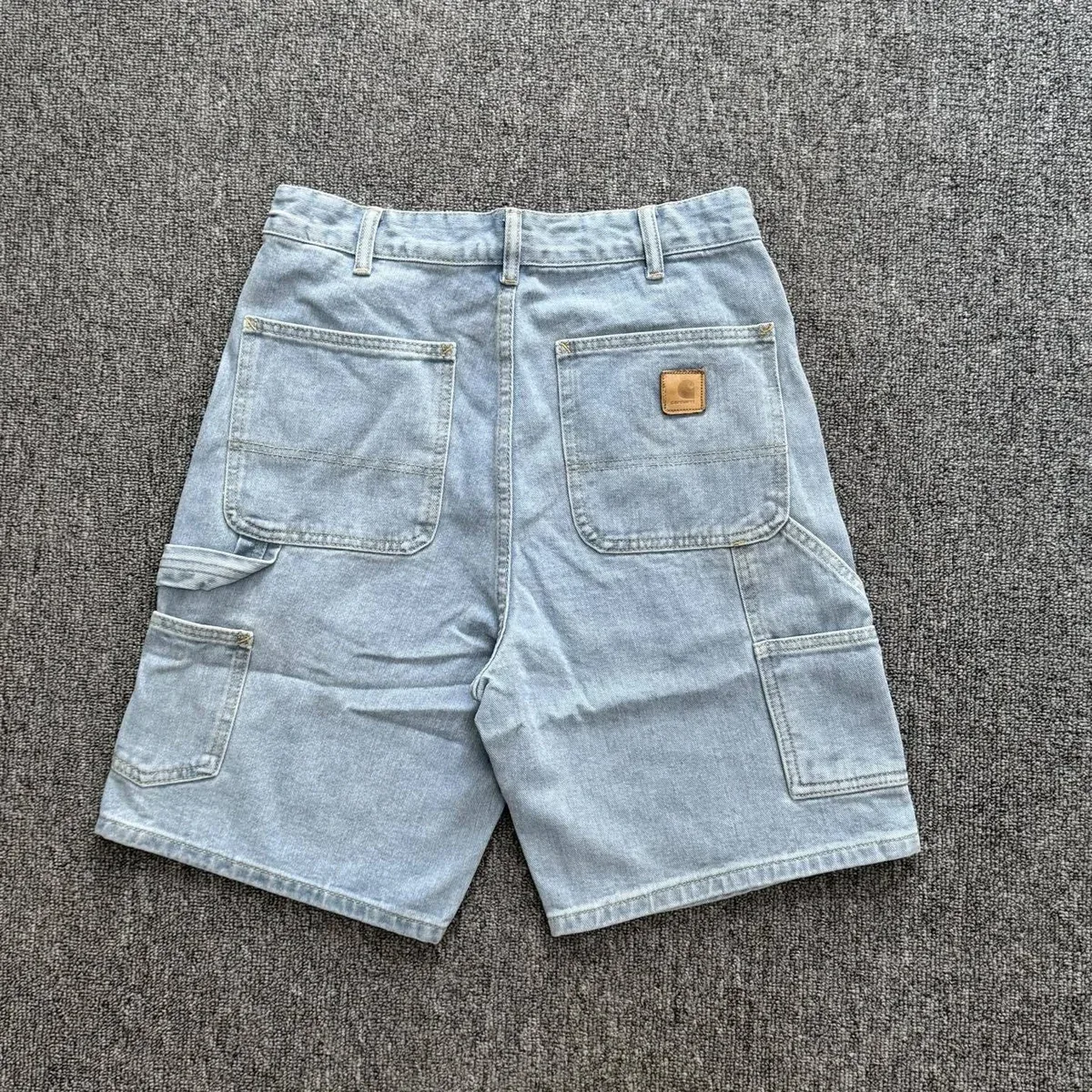 Carhartt Carhartt Detroit Light Wash Denim Shorts Blue - 1