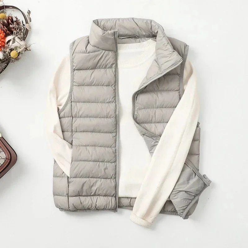 Other Light Grey Lightweight Puffer Vest Grey - 1