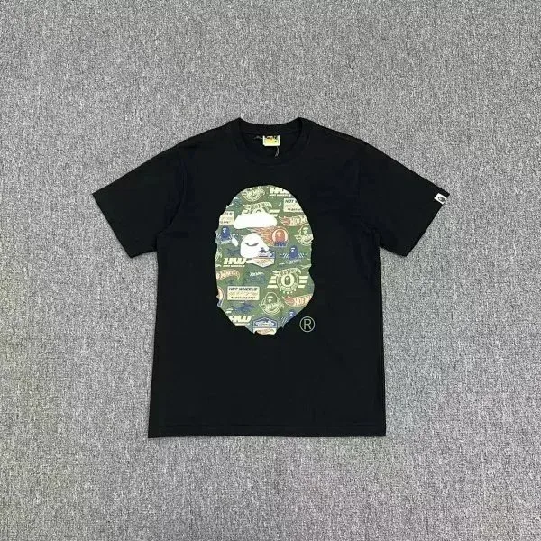 A Bathing Ape A Bathing Ape Baby Milo 12 Black T-Shirt Black - 1