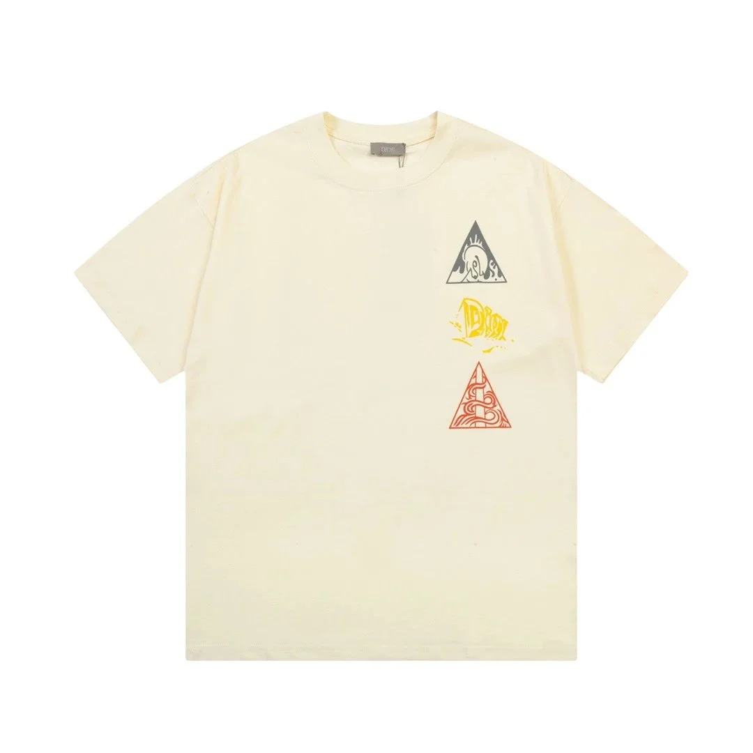 Other Unisex Beige Graphic Print T-Shirt Beige - 1