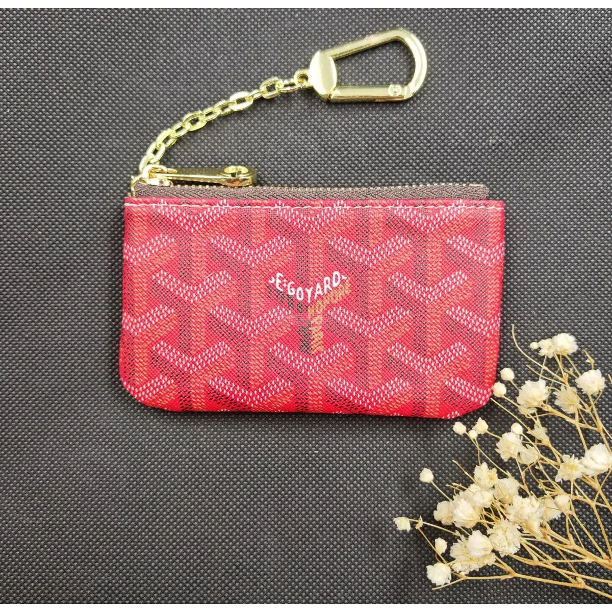 Goyard Goyard Goyardine Red Key Pouch Red - 1