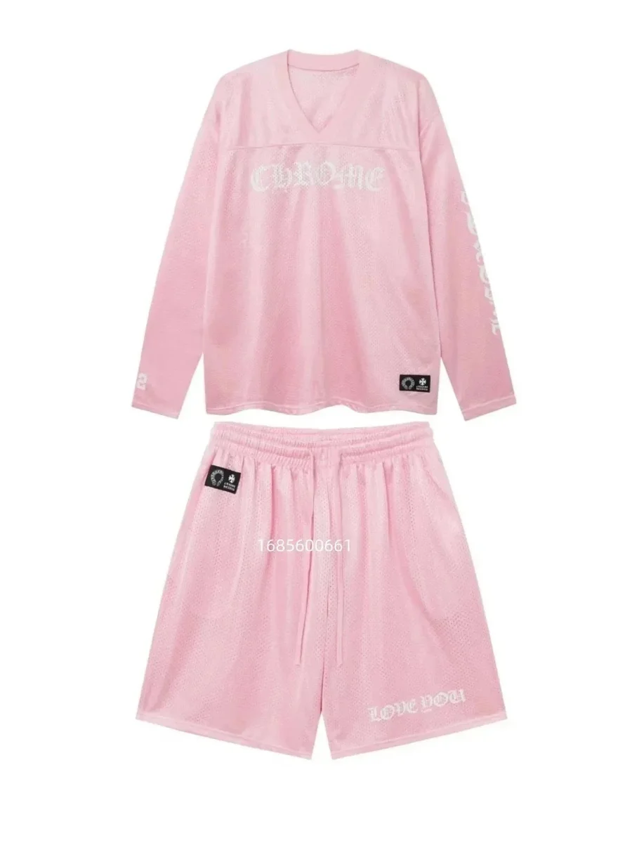 Chrome Hearts Chrome Hearts Pink Mesh Co-ord Set Pink