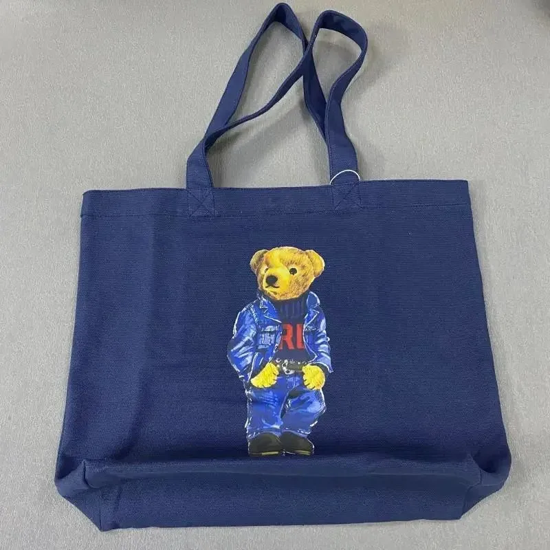 Polo Ralph Lauren Polo Ralph Lauren Polo Bear Navy Canvas Tote Bag Navy - 1