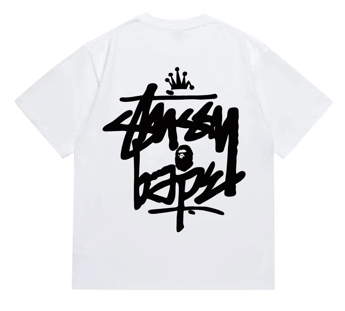 Stussy Stussy Basic Logo White/Black T-Shirt White