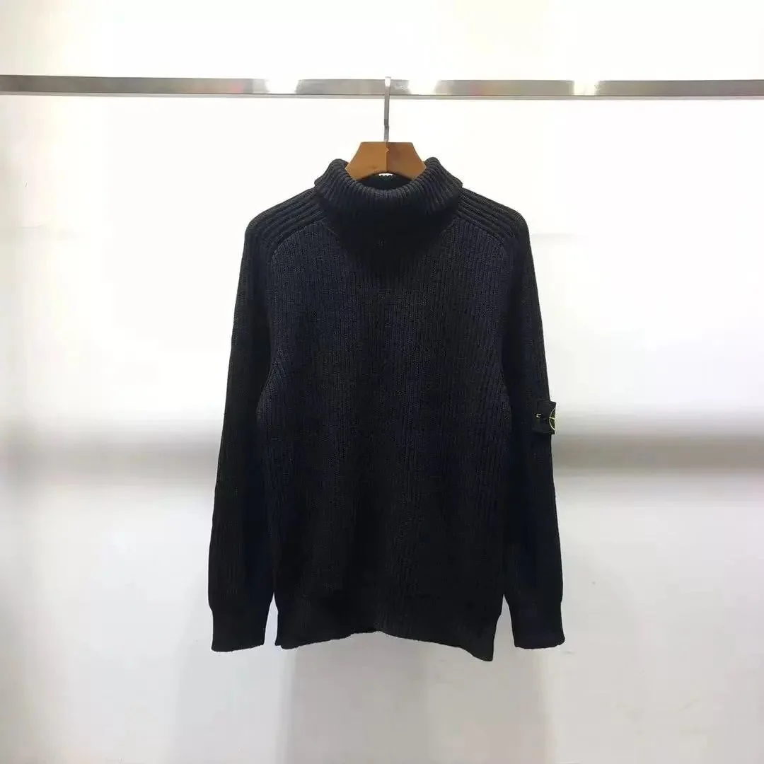 Stone Island Stone Island Black Turtleneck Knit Sweater Black