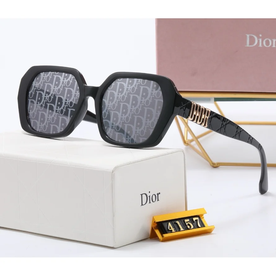 Dior Dior Lady Dior Black & Gold Sunglasses Black - 1