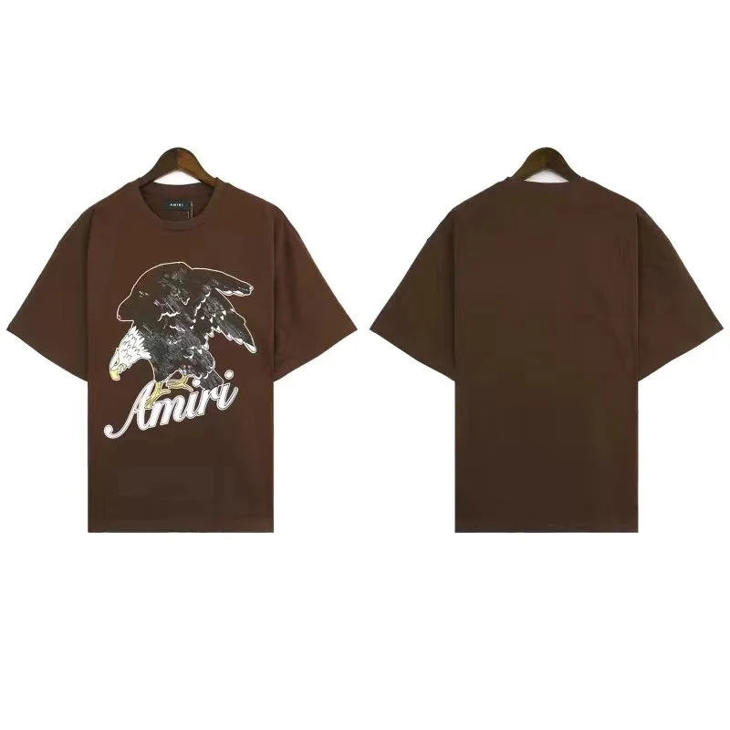 Amiri Amiri Eagle Print Oversized T-Shirt Brown Brown - 1