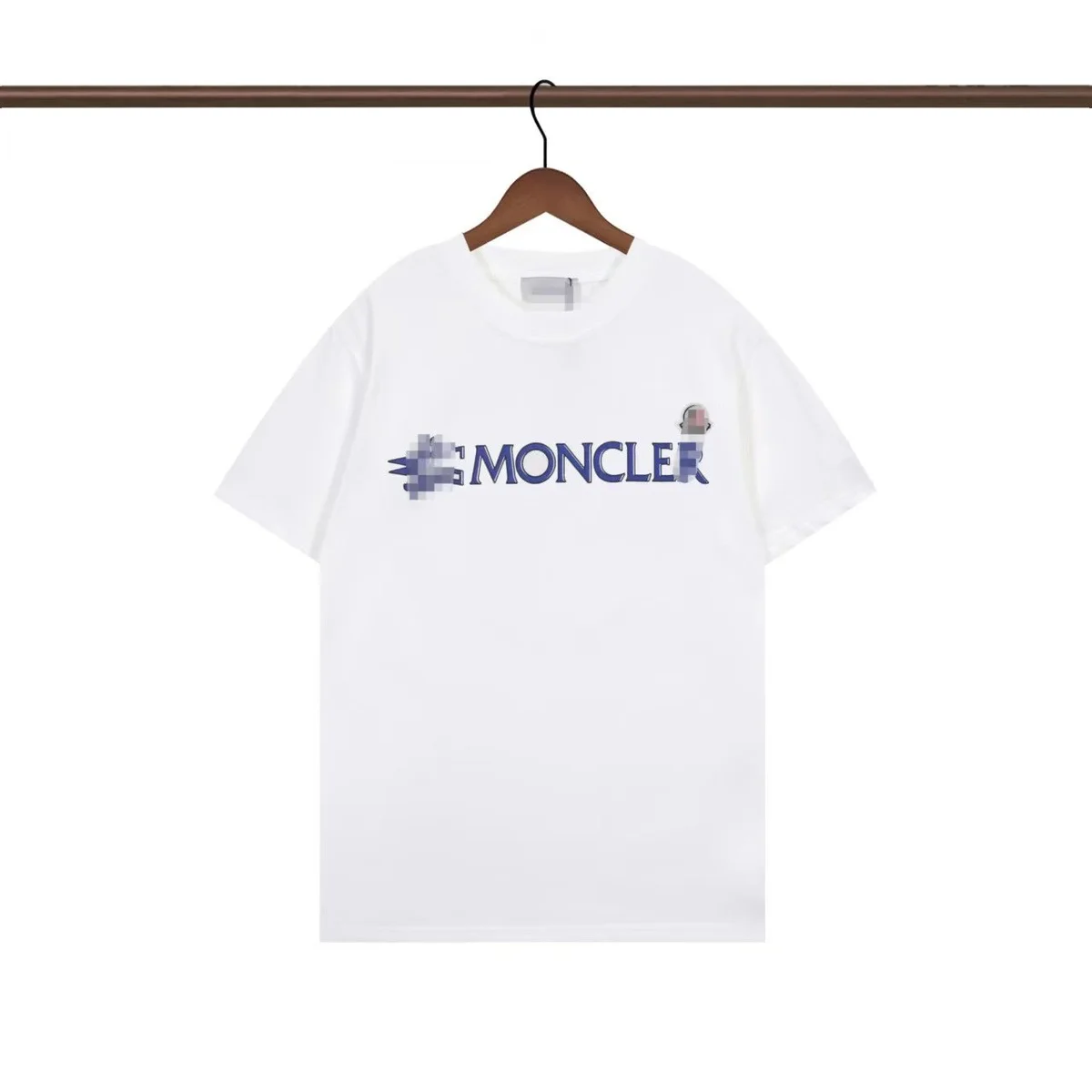 Moncler Moncler Blue Logo White T-Shirt White
