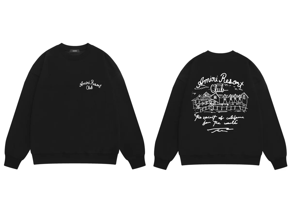 Amiri Amiri Resort Club Black Graphic Sweatshirt Black - 1
