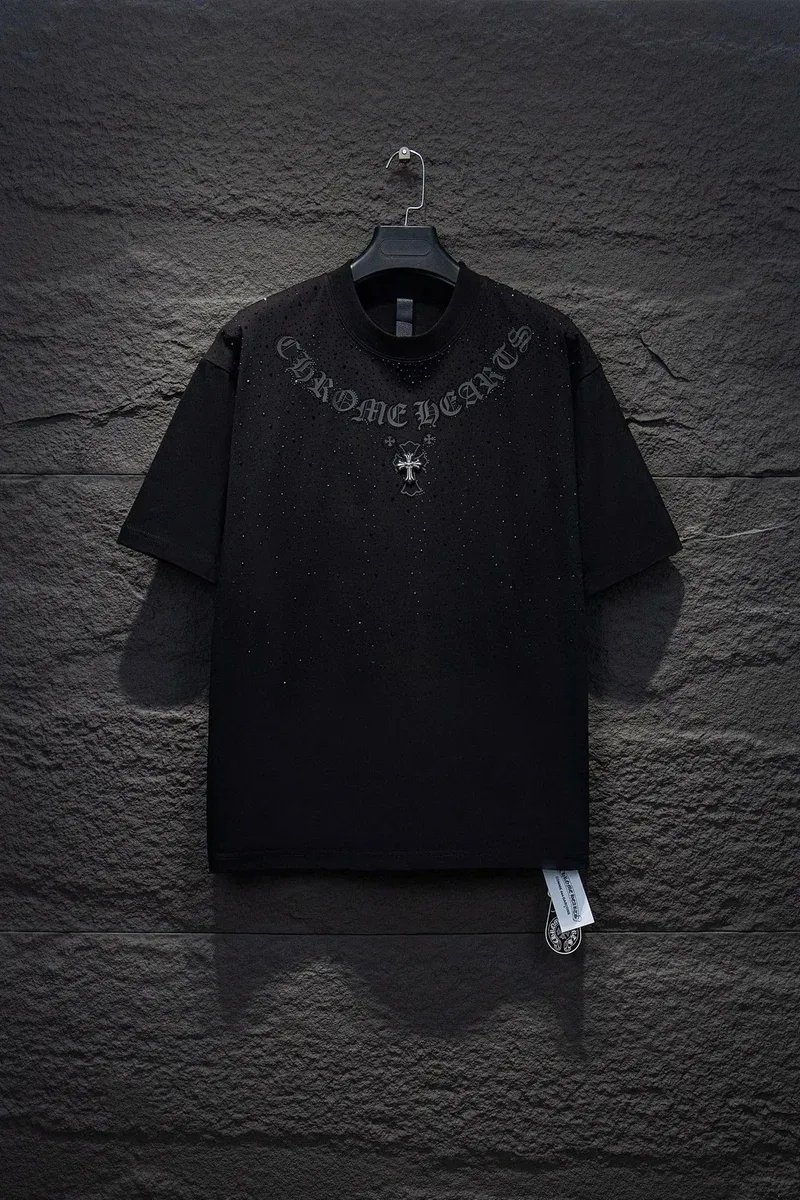 Chrome Hearts Chrome Hearts CH Cross T-Shirt 7247 Black Tops Black - 1