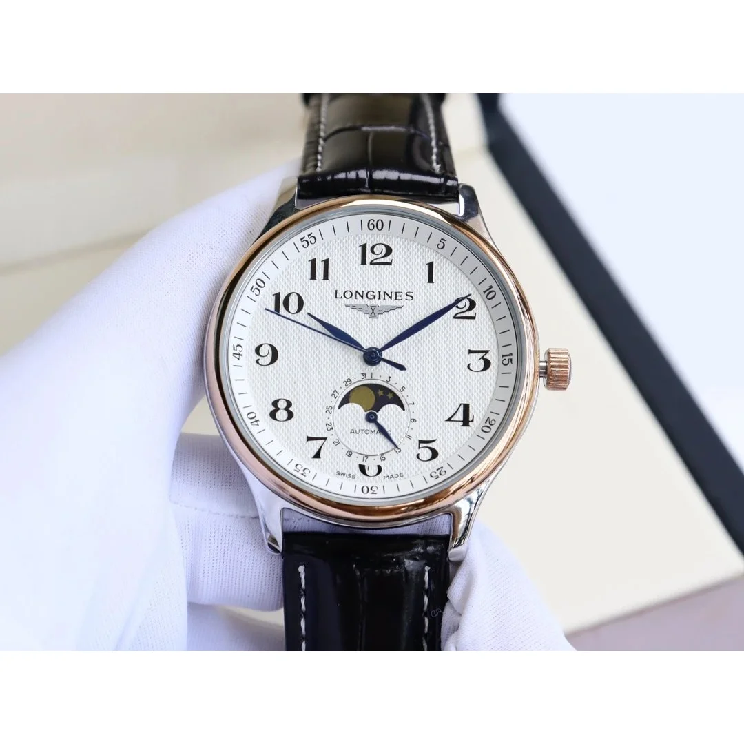 Longines Longines Master Collection White Dial Rose Gold Case Watch Gold - 1
