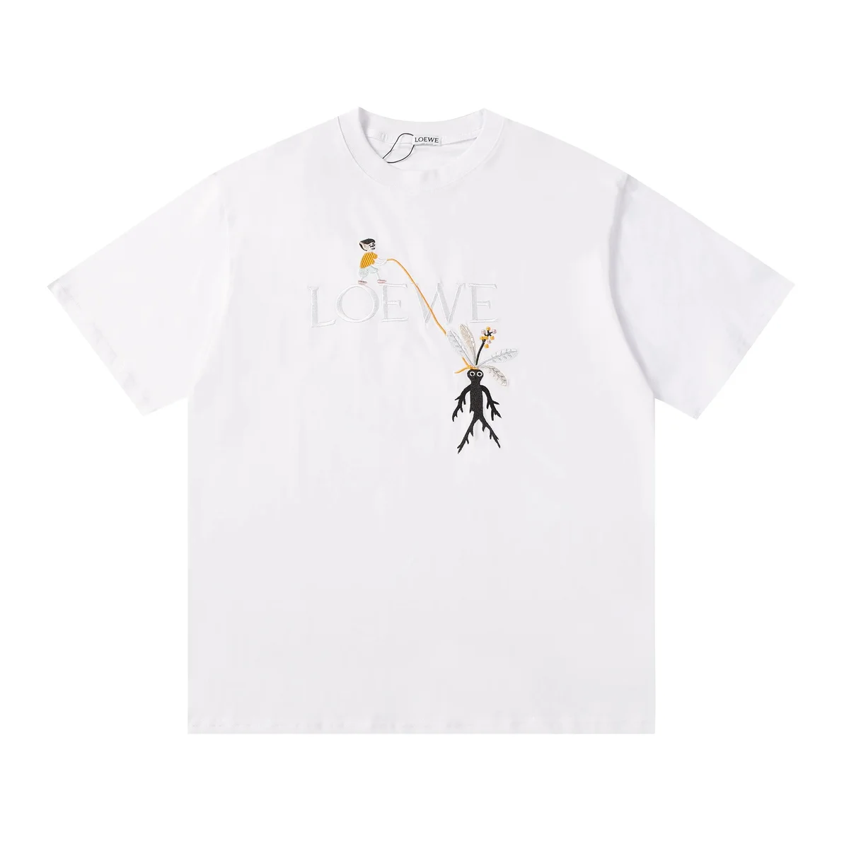 Loewe Loewe Cartoon Print T-Shirt White White - 1