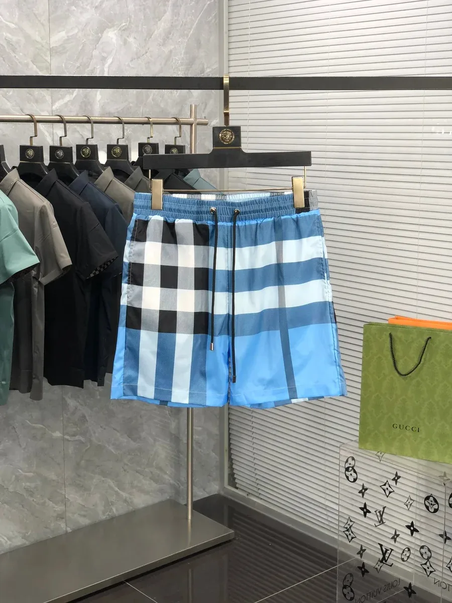 Other Plaid Swim Shorts Blue/White/Navy Blue - 1