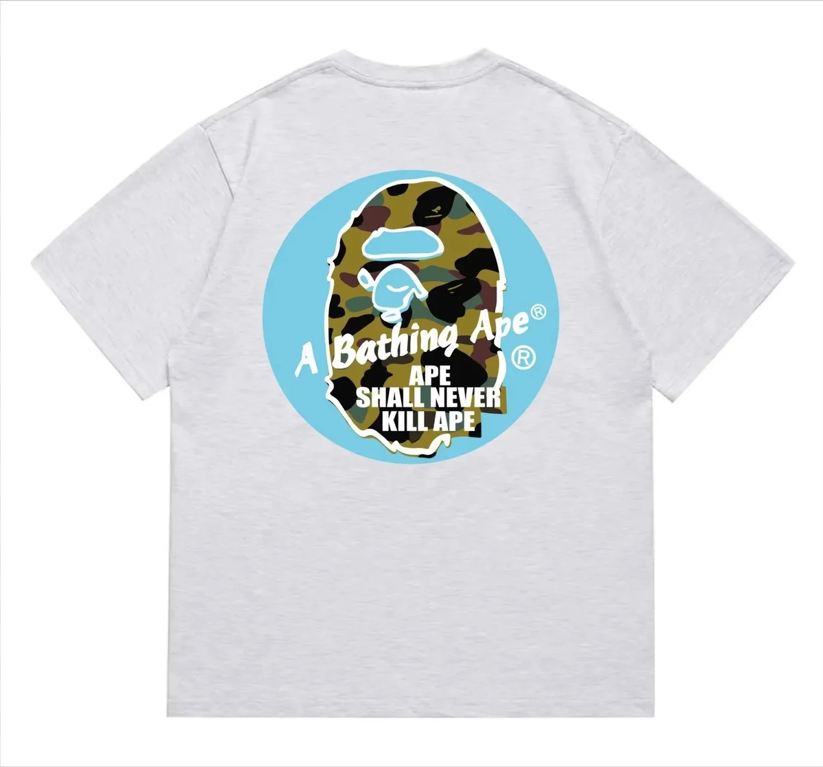 A Bathing Ape A Bathing Ape BAPE STA Camo Graphic T-Shirt Grey - 1