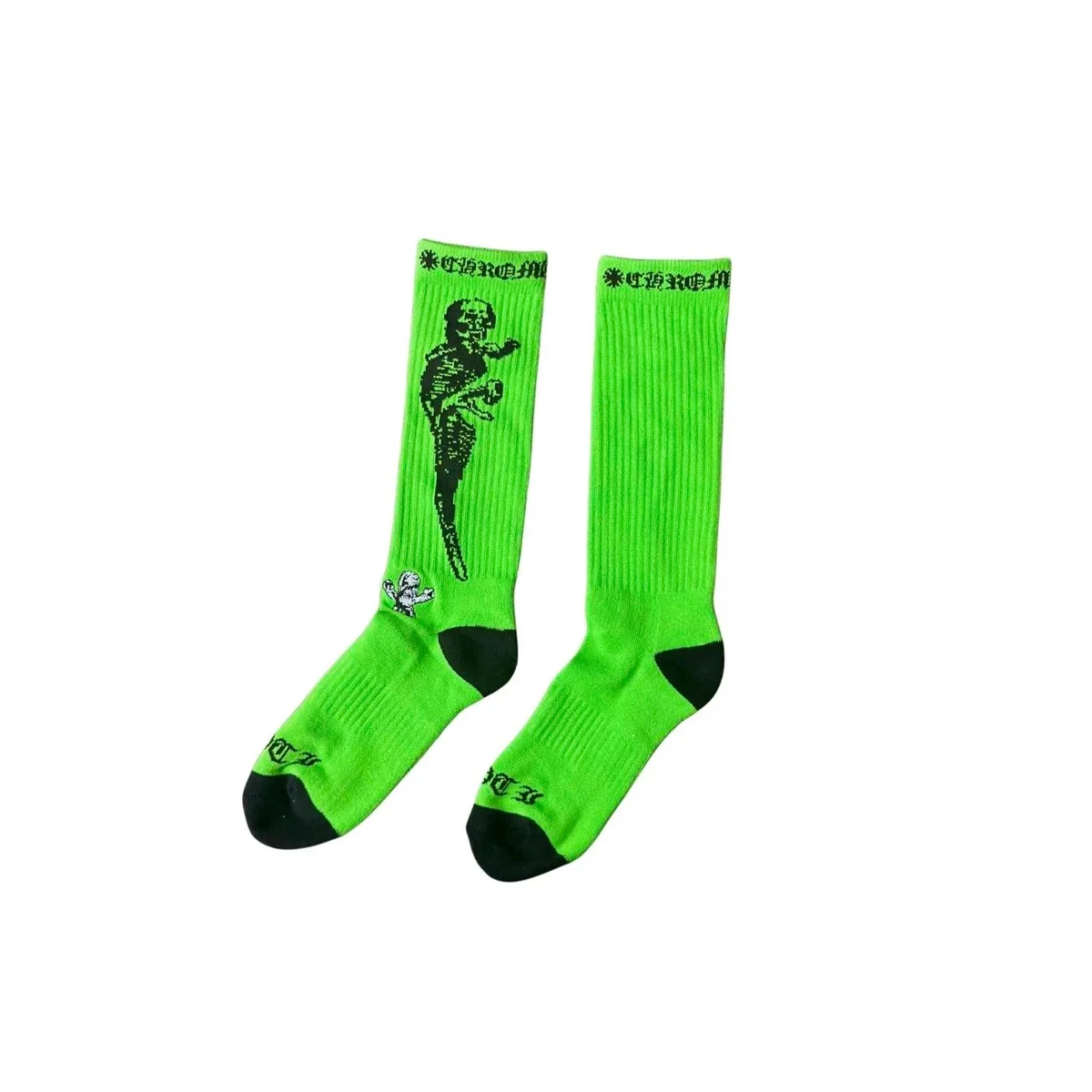 CLOT CLOT Neon Green/Black Socks Green