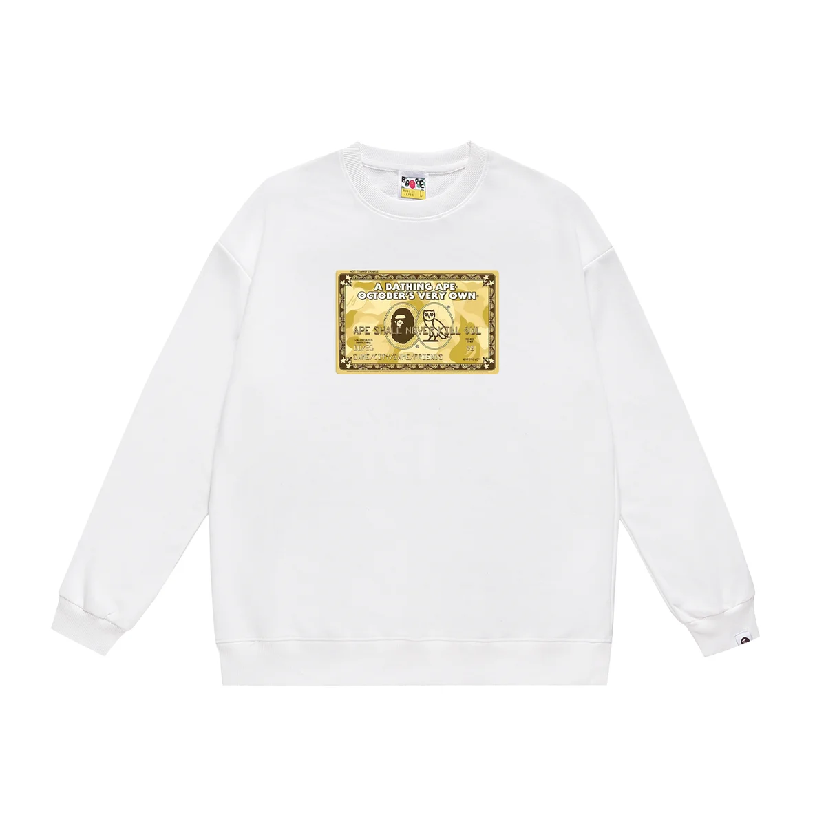 A Bathing Ape A Bathing Ape October's Very Own White Crewneck Sweatshirt White - 1