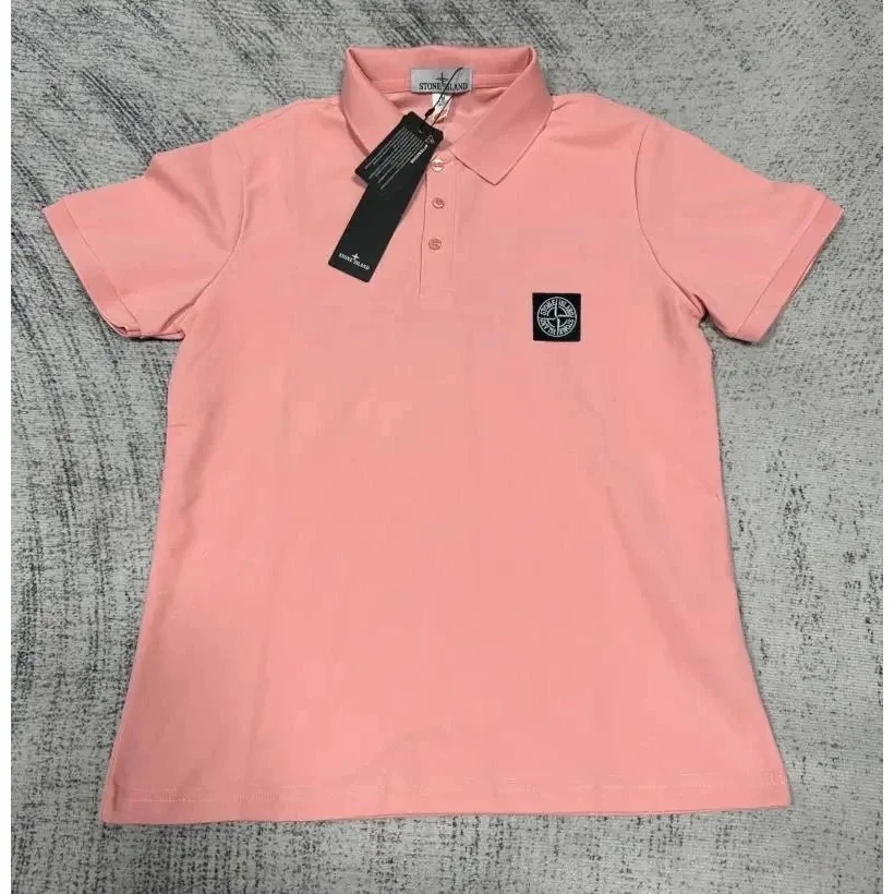 Stone Island Stone Island Salmon Pink Polo Shirt Pink