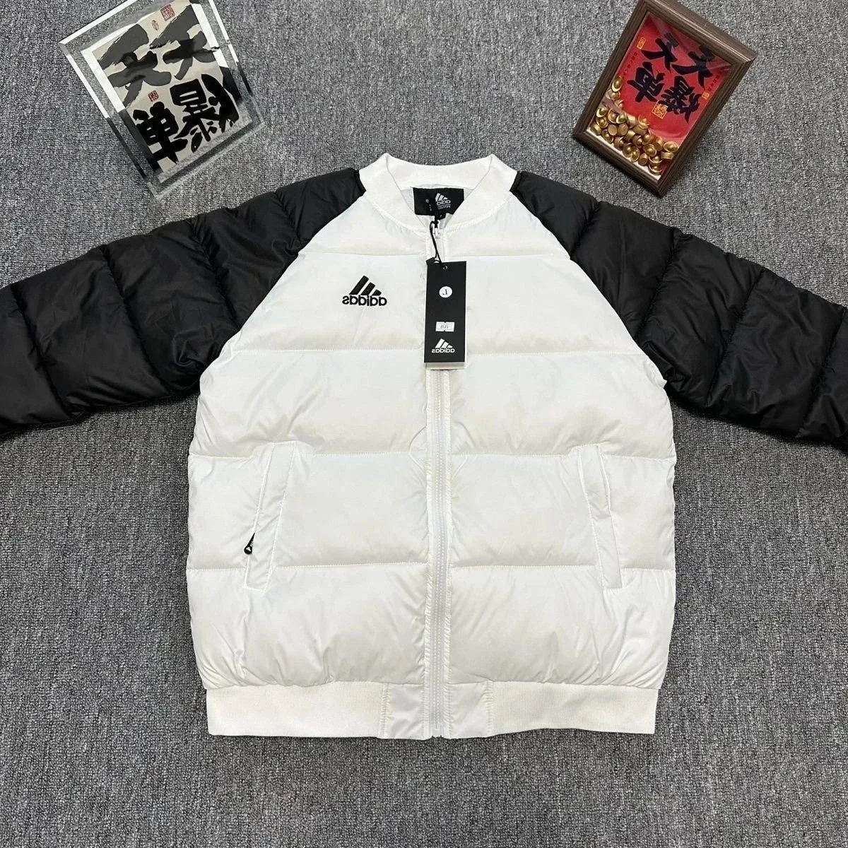 Adidas Adidas Classic Football White & Black Puffer Jacket White - 1
