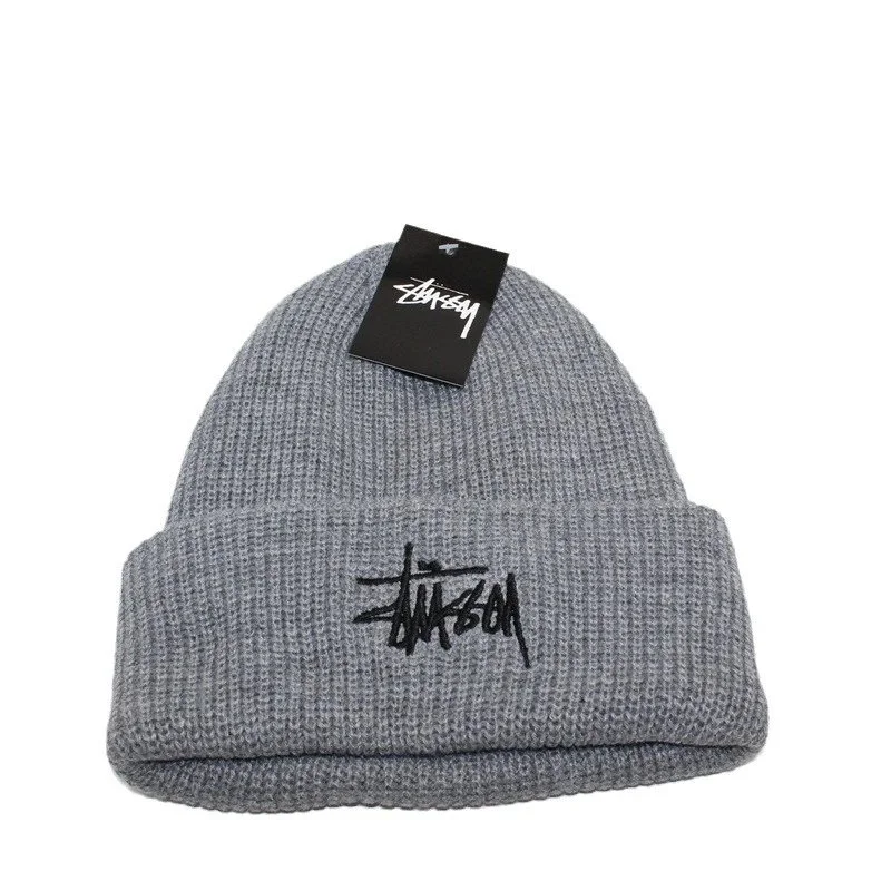 Stussy Stussy Basic Logo Heather Grey Knit Beanie Grey