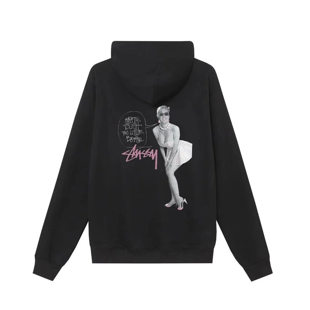 Stussy Stussy Stüssy Black Graphic Hoodie Black - 1